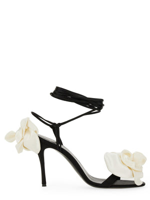 MAGDA BUTRYM Elegant Flower Detail High Heels Sandals