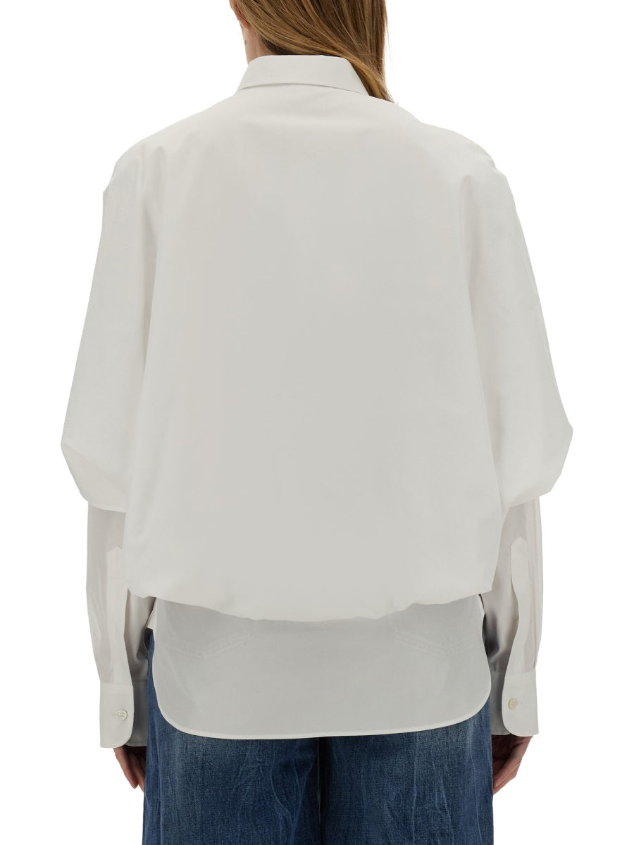 STELLA McCARTNEY Crisp Cotton Cape Shirt - Size 40 IT