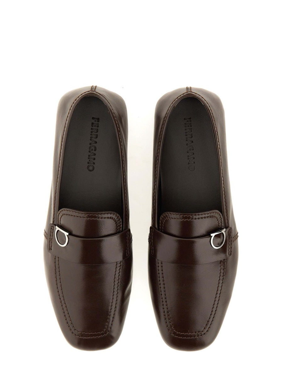 Ferragamo Men's Gancini Hook Moccasins