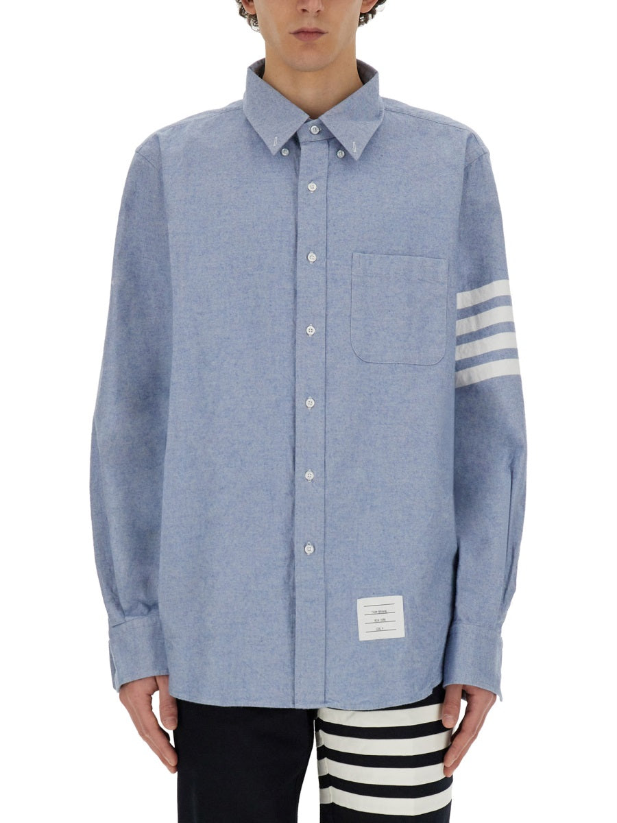 THOM BROWNE Men's 4-Bar Cotton Shirt Size 2