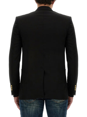 BALMAIN Technical Wool Jacket - Regular Fit, Size 48 IT