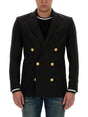 BALMAIN Technical Wool Jacket - Regular Fit, Size 48 IT