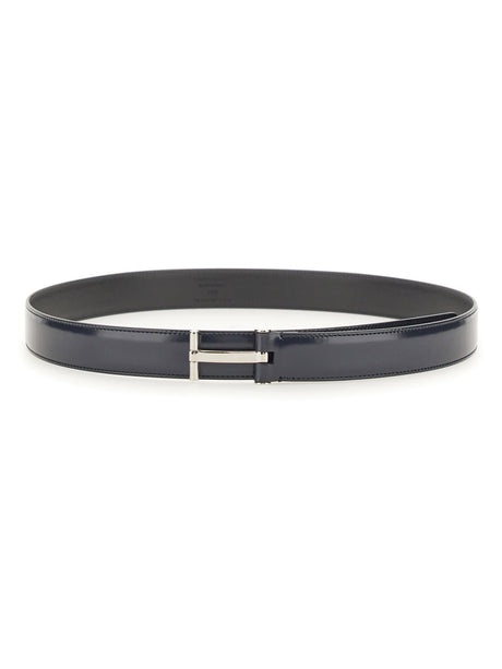 TOM FORD Luxury Men’s Leather Belt with Logo Buckle