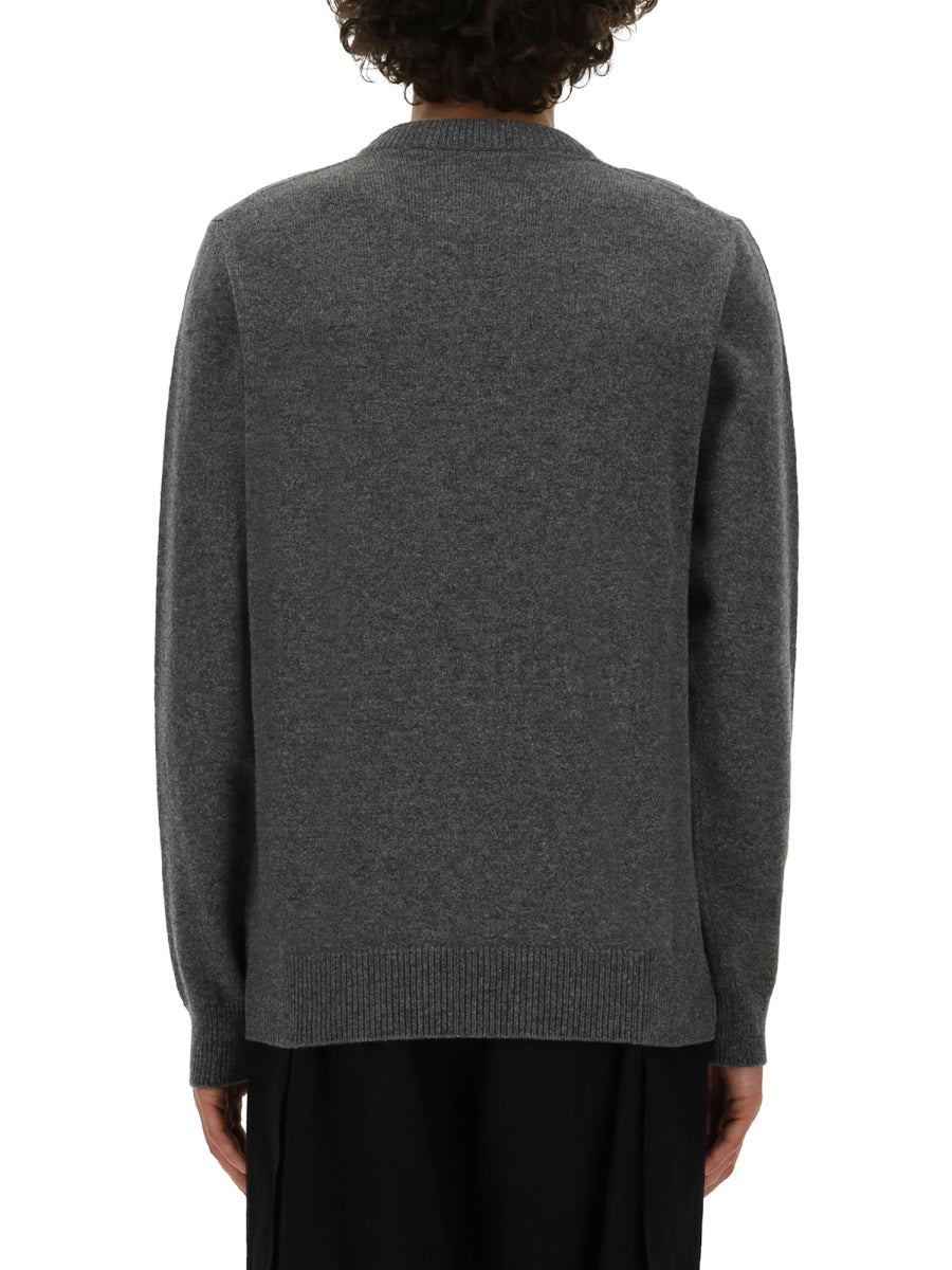 JIL SANDER Men's V-Neck Sweater - Size 48 IT