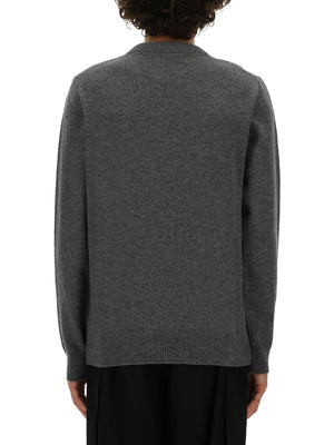 JIL SANDER Men's V-Neck Sweater - Size 48 IT