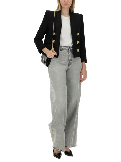 BALMAIN Cropped Fit Six-Button Jacket - Size 38 FR