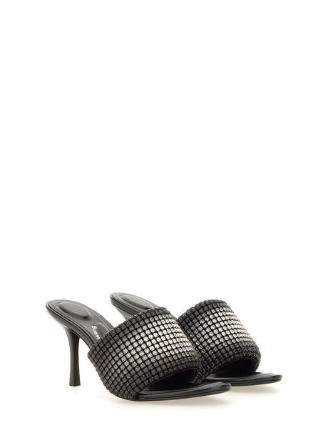 ALEXANDER WANG High Heel Sabot with Crystal Glass Upper