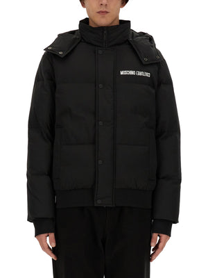 MOSCHINO Down Jacket with Logo - Size 48 IT