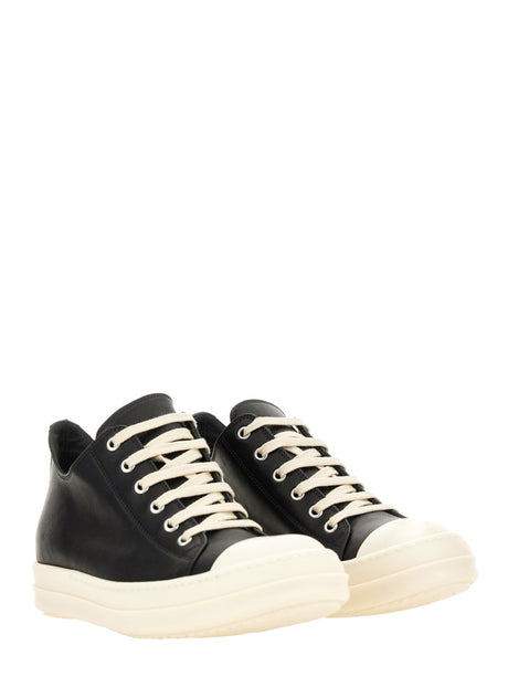 RICK OWENS Luxury Leather Sneakers for Women - Fall/Winter 2024