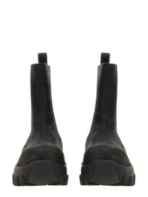 RICK OWENS Men's Leather Boot - Bozo Tractor Style