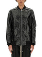 RICK OWENS Men's Leather Bomber Jacket - Size 48 IT