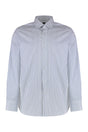 ZEGNA Striped Cotton Shirt with Rounded Hem for Men