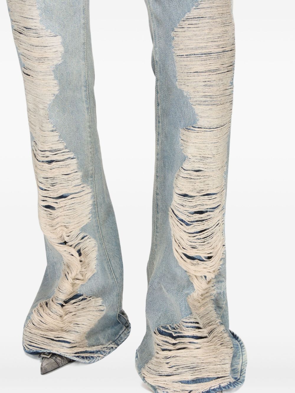 ACNE STUDIOS 100% Leather and Cotton Ripped Jeans for Women