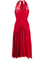 PHILOSOPHY DI LORENZO SERAFINI Short Sleeves Long Dress with Tulle and Bare Shoulder