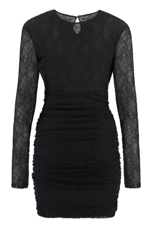 PHILOSOPHY DI LORENZO SERAFINI Chic Lace Mini Dress with Cut-Out Detail