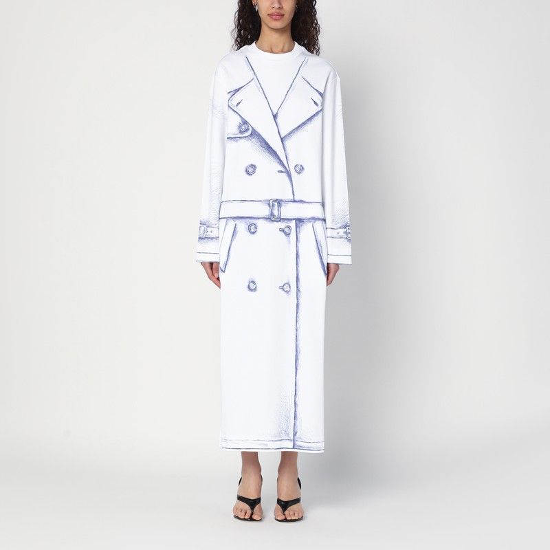 MOSCHINO COUTURE Trench Print Trompe L'Il Dress - SS25 Collection