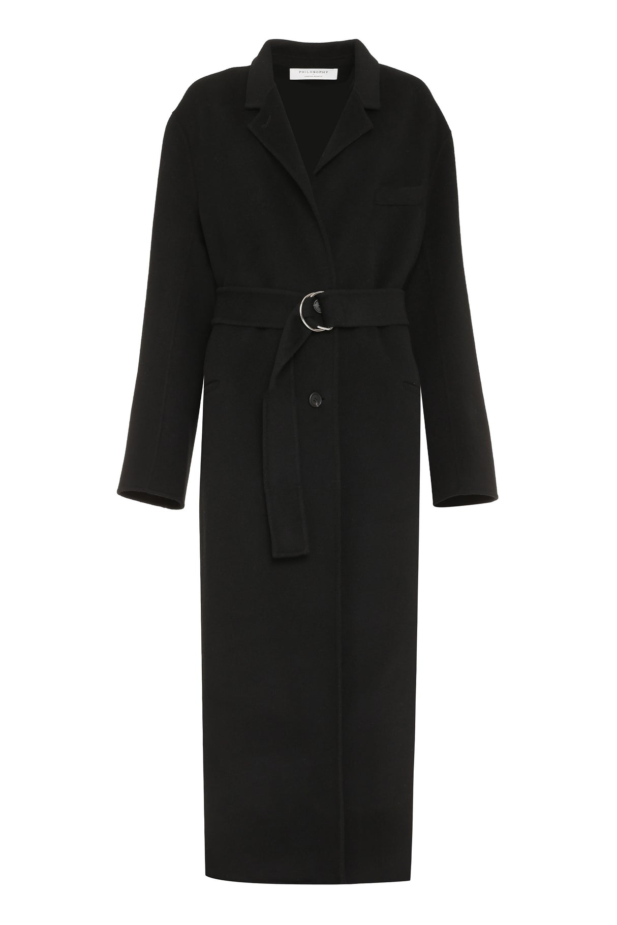 PHILOSOPHY DI LORENZO SERAFINI Wool Single-Breasted Jacket with Waist Belt