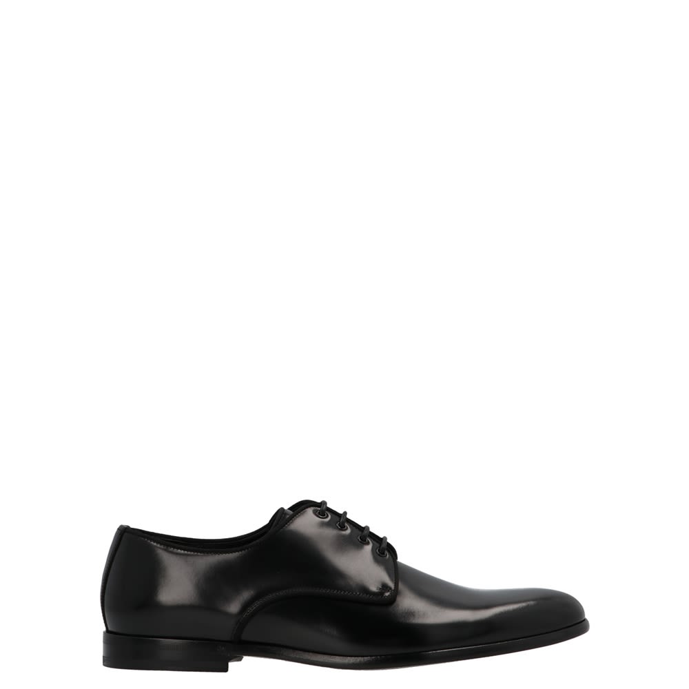 DOLCE & GABBANA Leather Lace-Up Derby Dress Shoes