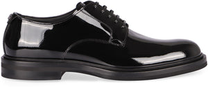 DOLCE & GABBANA Patent Leather Lace-Up Derby Dress Shoes