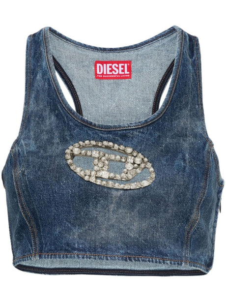 DIESEL Logo Print Top for Women - Size S