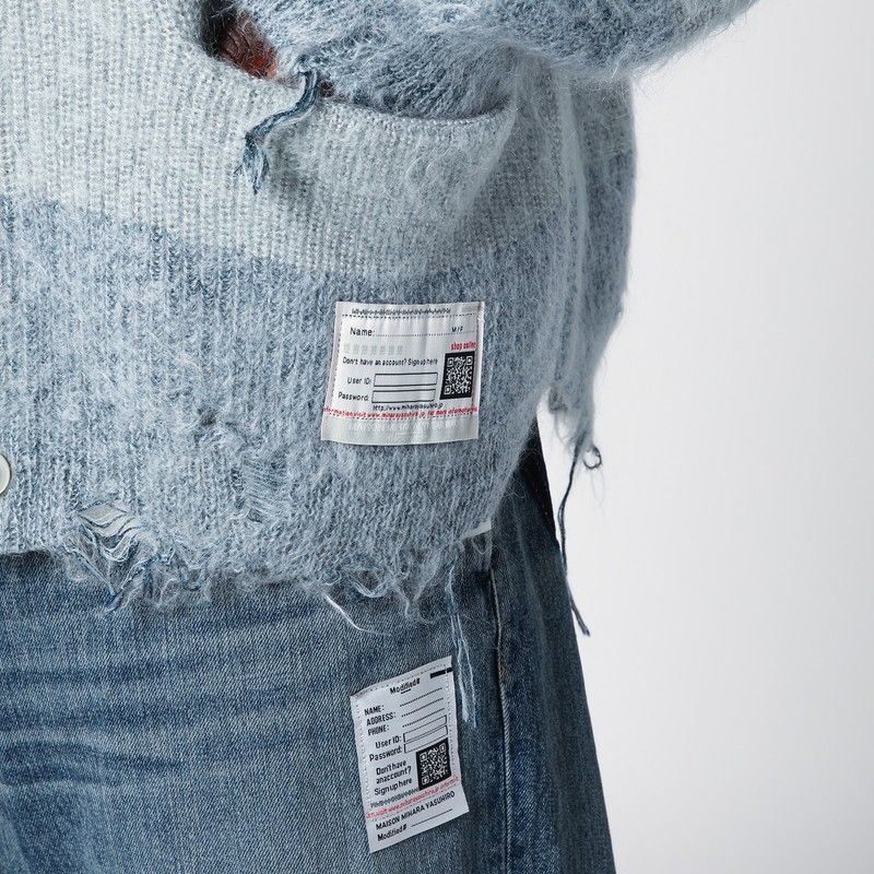 MAISON MIHARA YASUHIRO	 Striped Mohair Blend Cardigan for Men - FW24 Edition