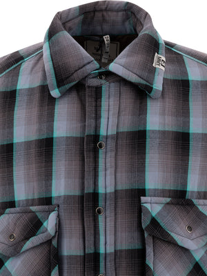 MAISON MIHARA YASUHIRO	 Oversized Padded Check Overshirt - FW24