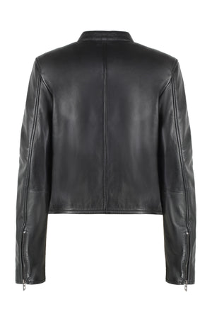 DIESEL Lamb Leather Biker Jacket for Women - FW24