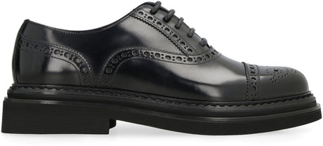 DOLCE & GABBANA Elegant Leather Lace-Up Shoes for Men