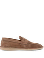 DOLCE & GABBANA Perforated Suede Loafers for Men