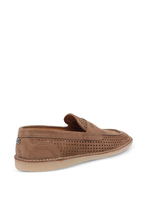 DOLCE & GABBANA Perforated Suede Loafers for Men