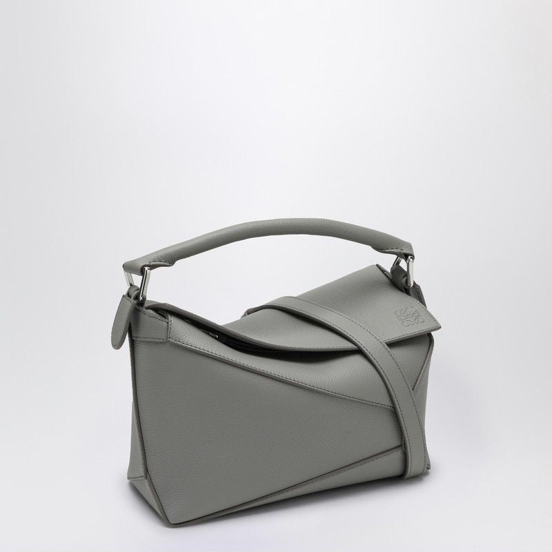 LOEWE Mini Pearl Grey Leather Crossbody Handbag