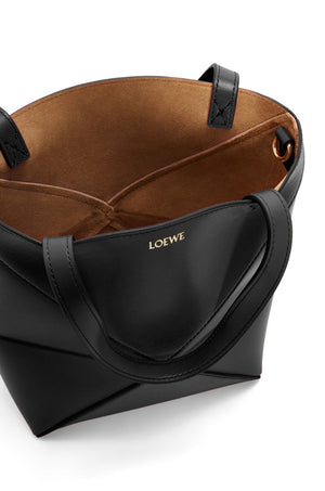 LOEWE ミニパズル折りたたみブラウンカーフレザートート