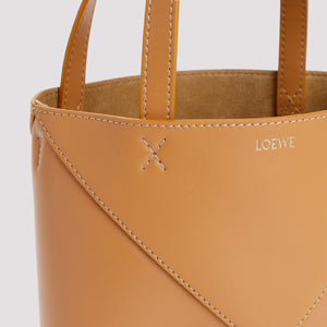 LOEWE ミニパズル折りたたみブラウンカーフレザートート