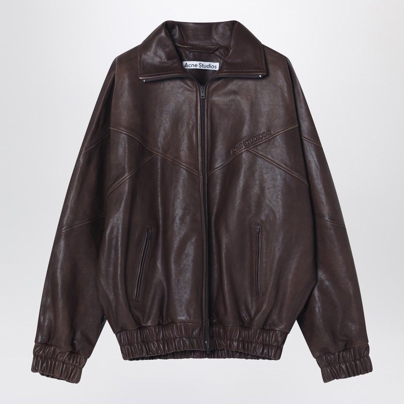 ACNE STUDIOS Relaxed Fit Leather Zipped Jacket for Women