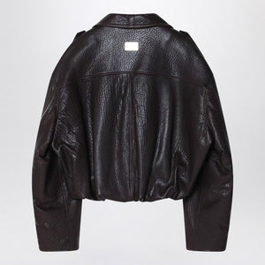 ACNE STUDIOS Relaxed Cut Leather Over Bomber Jacket