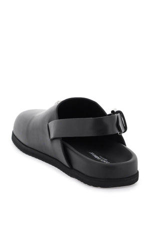 DOLCE & GABBANA Leather Flat Sandals with Back Strap