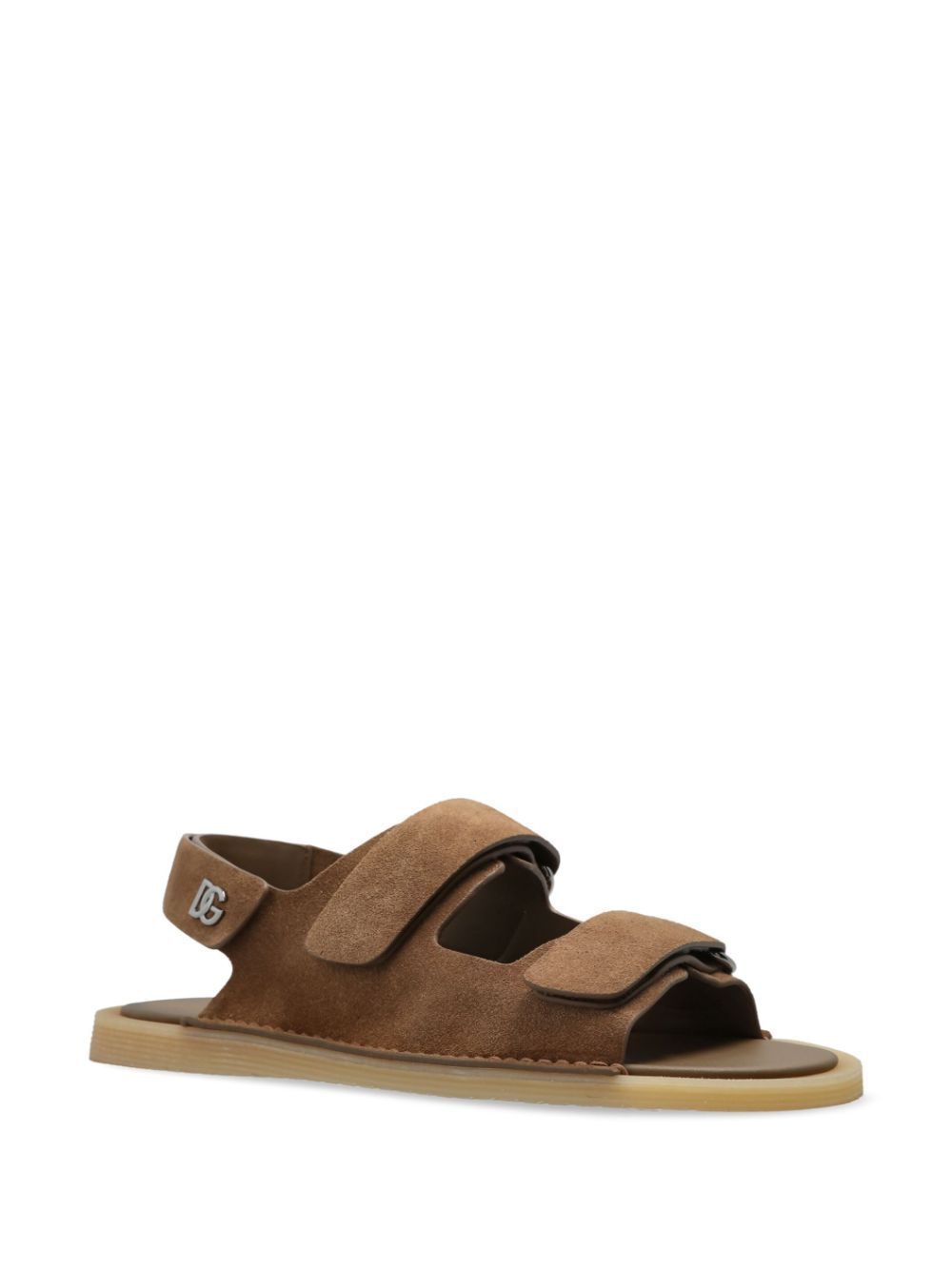 DOLCE & GABBANA Suede Touch-Strap Sandals for Men