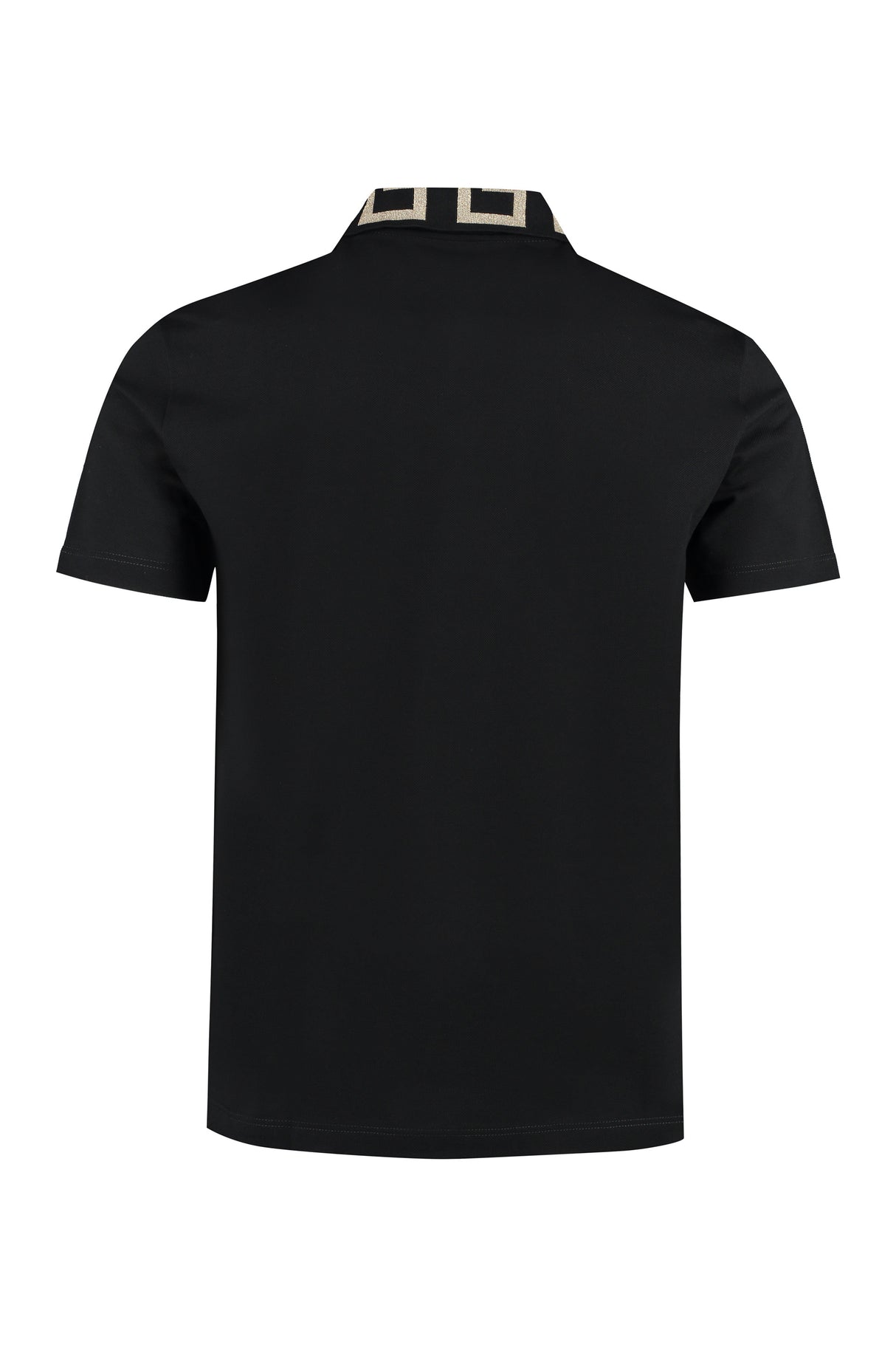 VERSACE Men's Greek Collar Polo Shirt in Mixed Colours