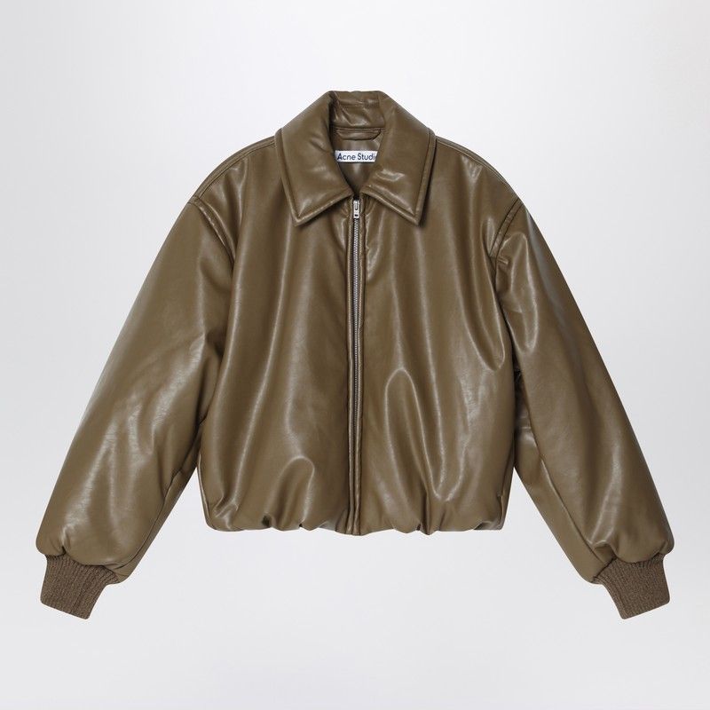 ACNE STUDIOS Faux Leather Padded Zipped Bomber Jacket