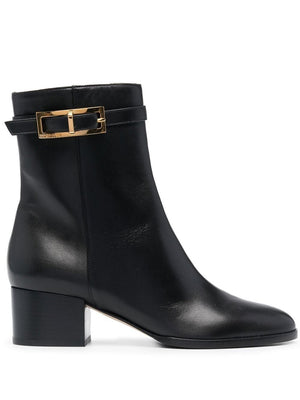 SERGIO ROSSI Elegant Buckled 60MM Ankle Boots