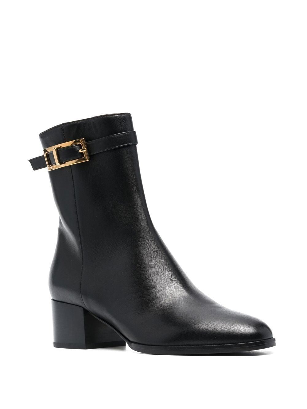 SERGIO ROSSI Elegant Buckled 60MM Ankle Boots