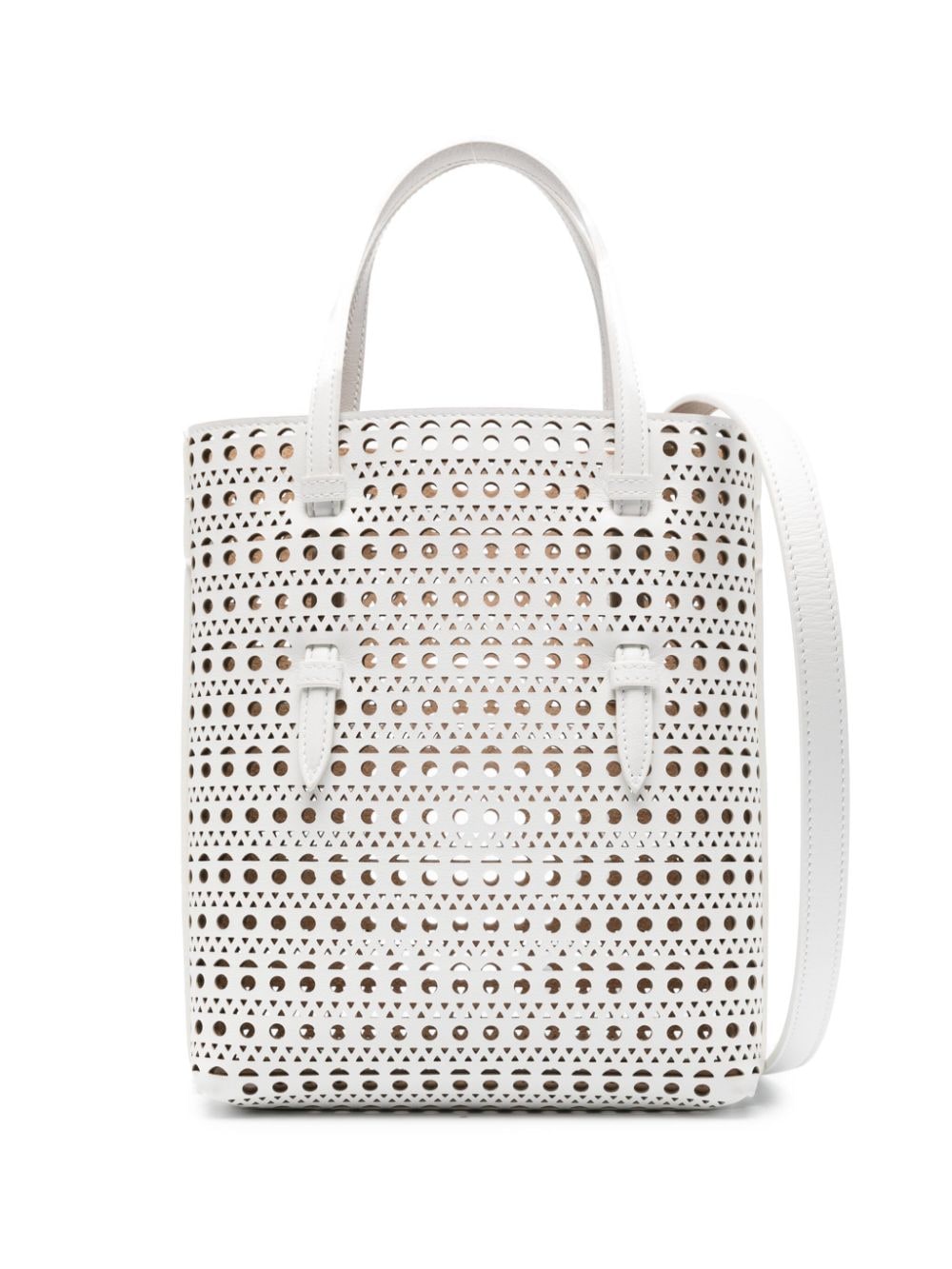 ALAIA Mini Leather Bucket Handbag