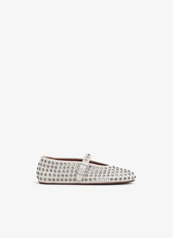 ALAIA Embellished Ballerina Flat Shoes