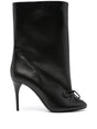 ALAIA Wide Shaft Short Black Boot