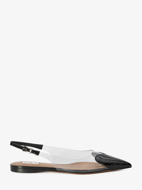 ALAIA Transparent Black Flat Shoe