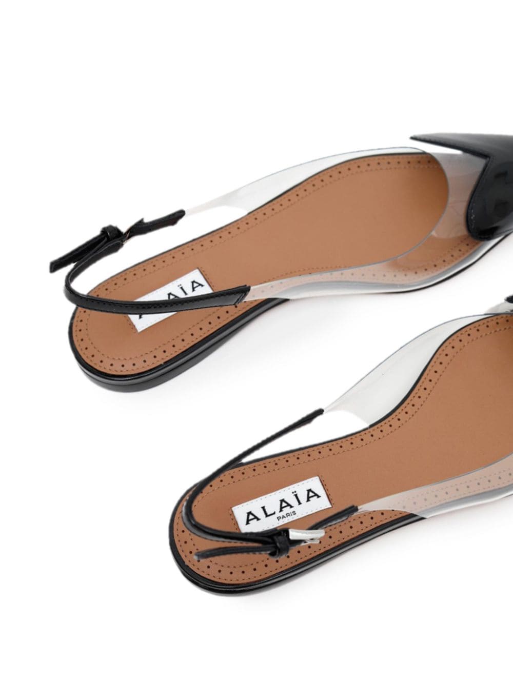 ALAIA Transparent Black Flat Shoe