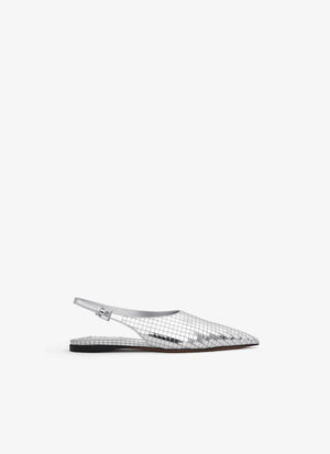 ALAIA Art Deco Flat Slingback Shoes