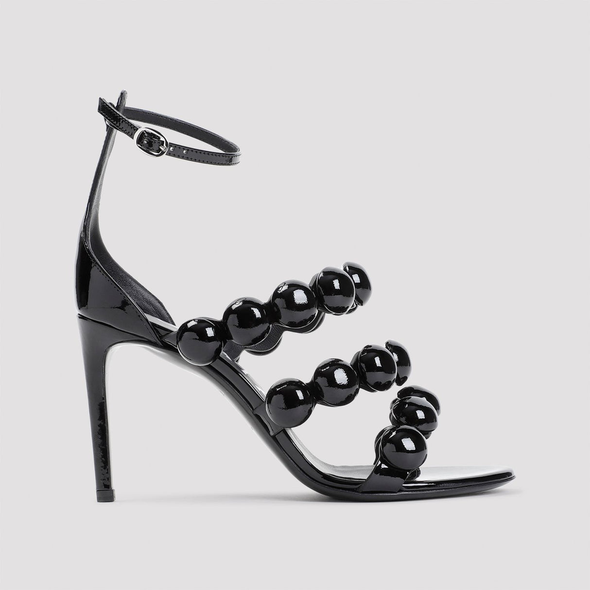 ALAIA 3-Strap Mini Sandal with 9cm Heel