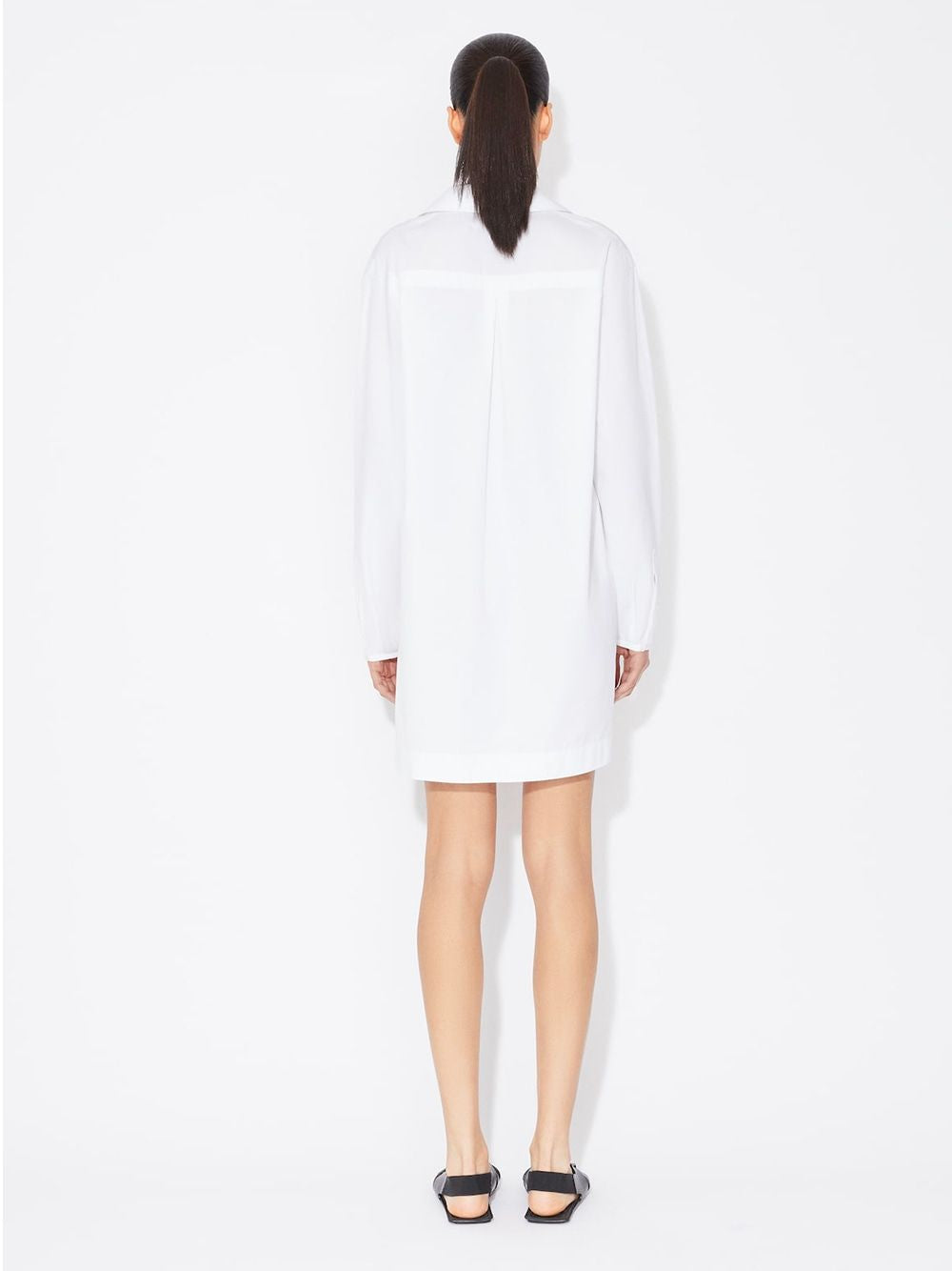 ALAIA Cotton Poplin Tunic Shirt Dress