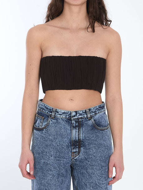 ALAIA Pleated Bralette in Mini Design